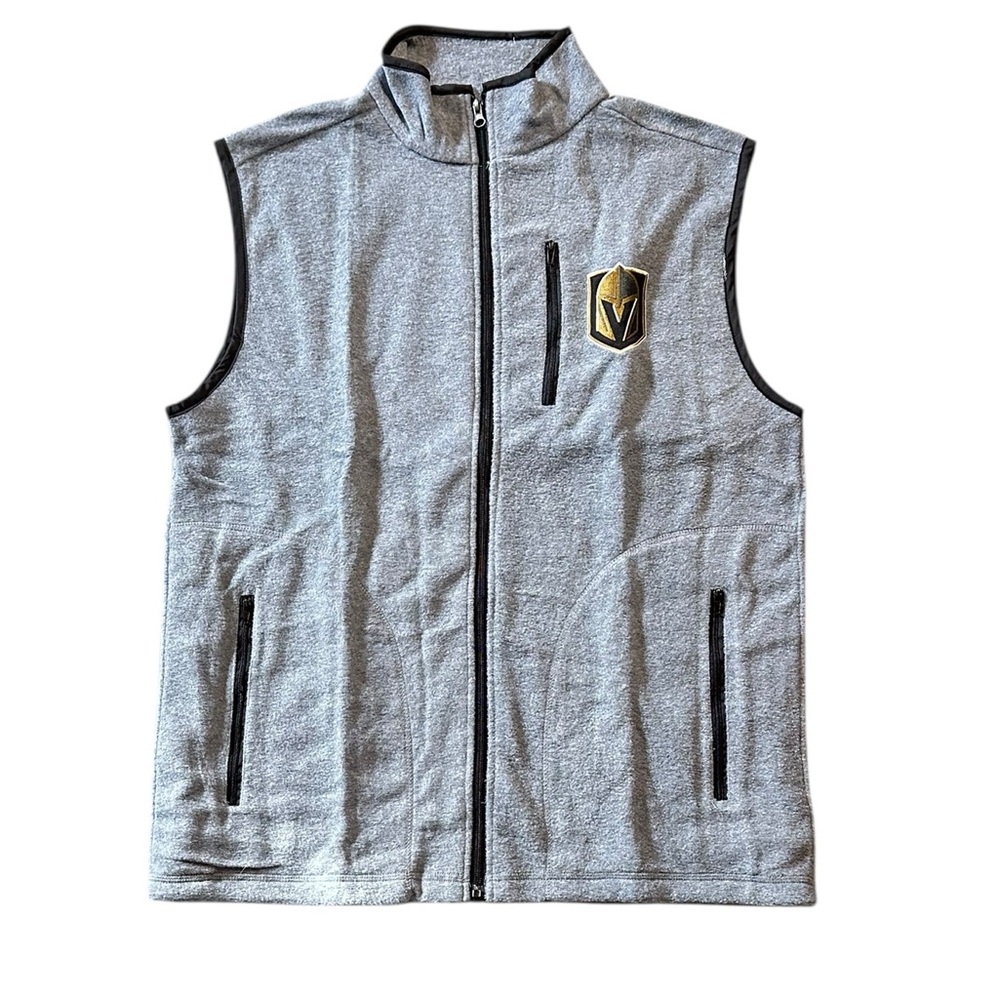 LAS VEGAS KNIGHTS gray fleece zip front vest from Station Casinos size XL - NIP